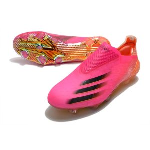Kopačky Pánské Adidas X Ghosted + FG Superspectral – Pink Černá oranžový